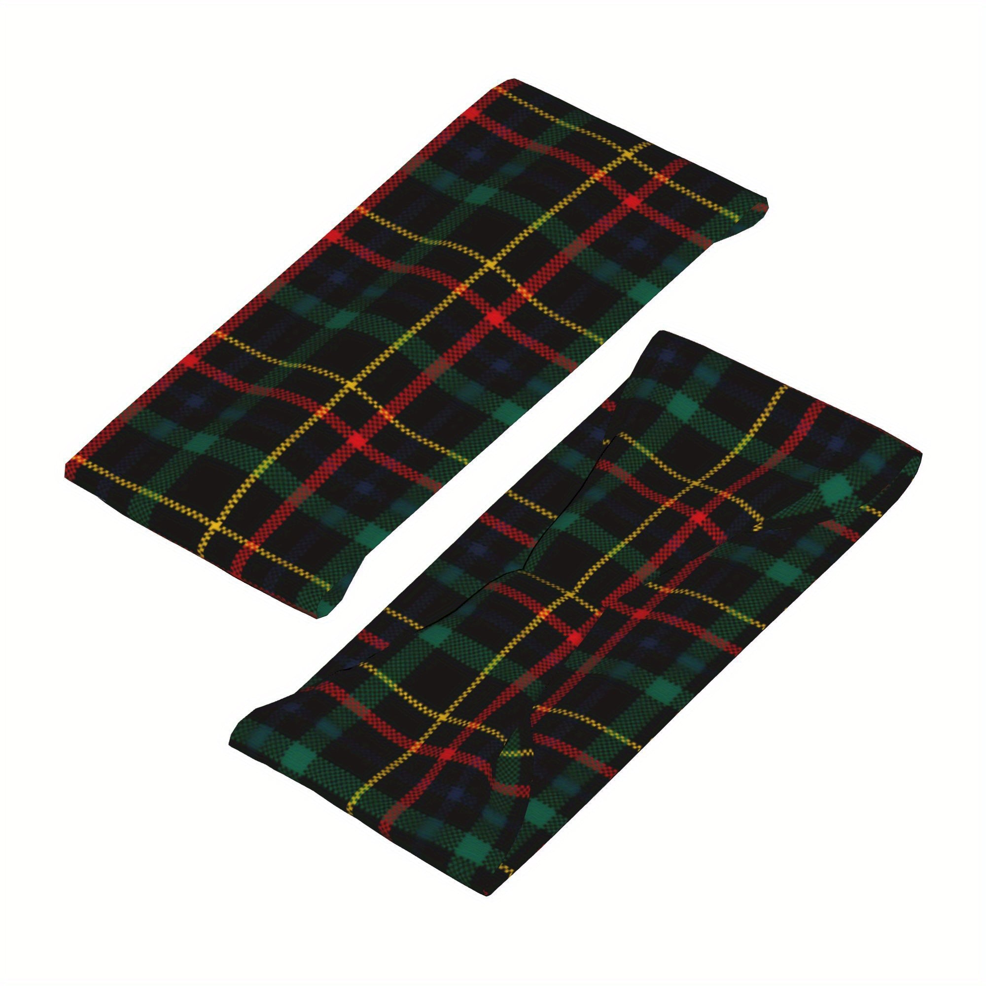 Vintage Plaid Headband Green Red Non Slip Hairband