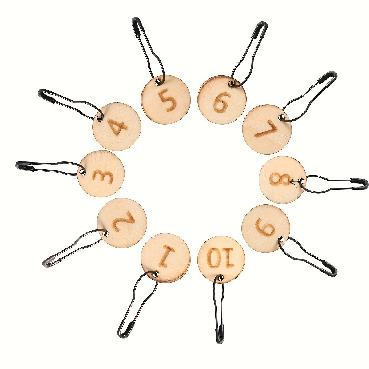 10pcs Wooden Knitting Marker Buckle Mini Marker Buckle Stitch Marker