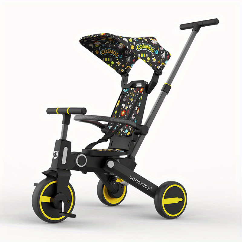 Portable 36 Months Tricycle for Kids with Detachable Awning