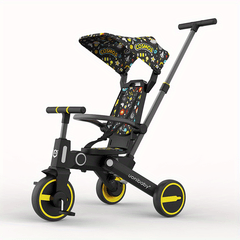 Portable 36 Months Tricycle for Kids with Detachable Awning