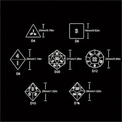 7pcs Resin Liquid Core Dice Drinking Fun Outdoor Game Props