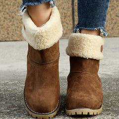 Women's Faux Fur Lined Block Heeled Boots