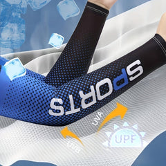 Sports Sunscreen Ice Sleeves Gradient Elastic UV Protection Arm Guard
