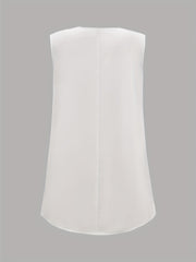 Eyelet Lace Stitching Tank Top V Neck Sleeveless Summer Women's Top