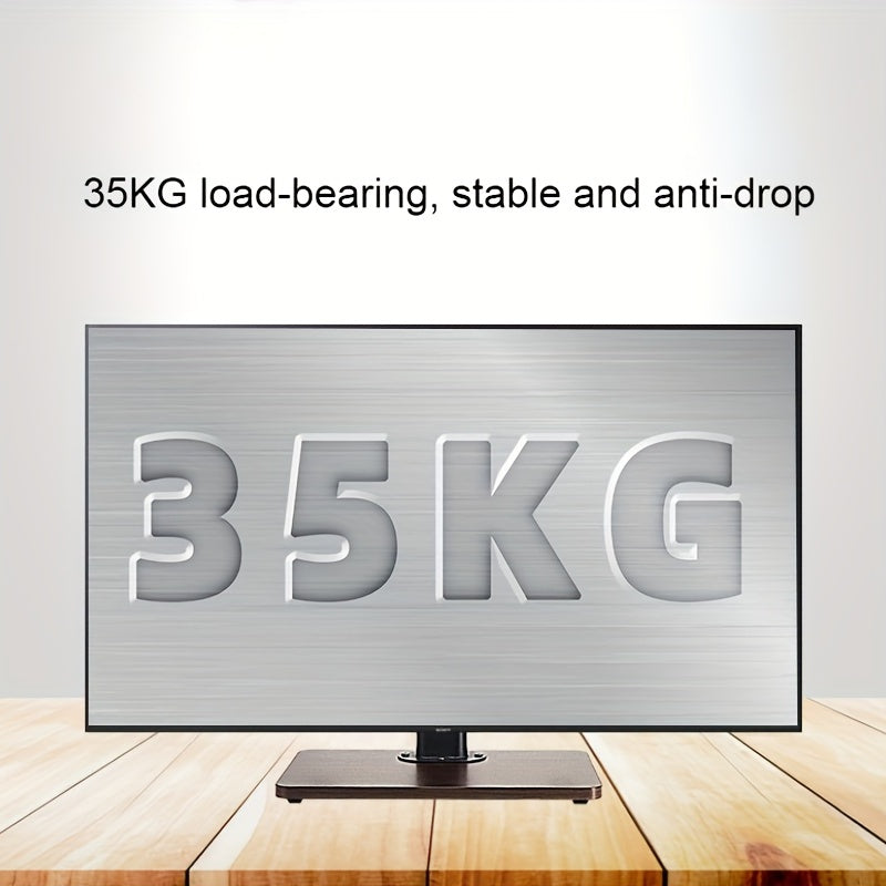 Universal TV Wall Mount with Wood Grain Base for 66-139 cm TVs