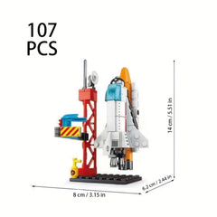 130pcs Aerospace Rocket Building Blocks Spaceship Educational Toys