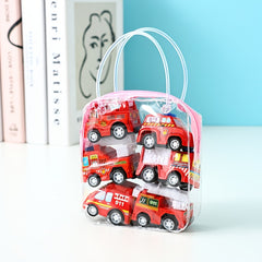 6 Pack Mini Fire Truck Rubber Band Toy Set for Kids 6 8 Years