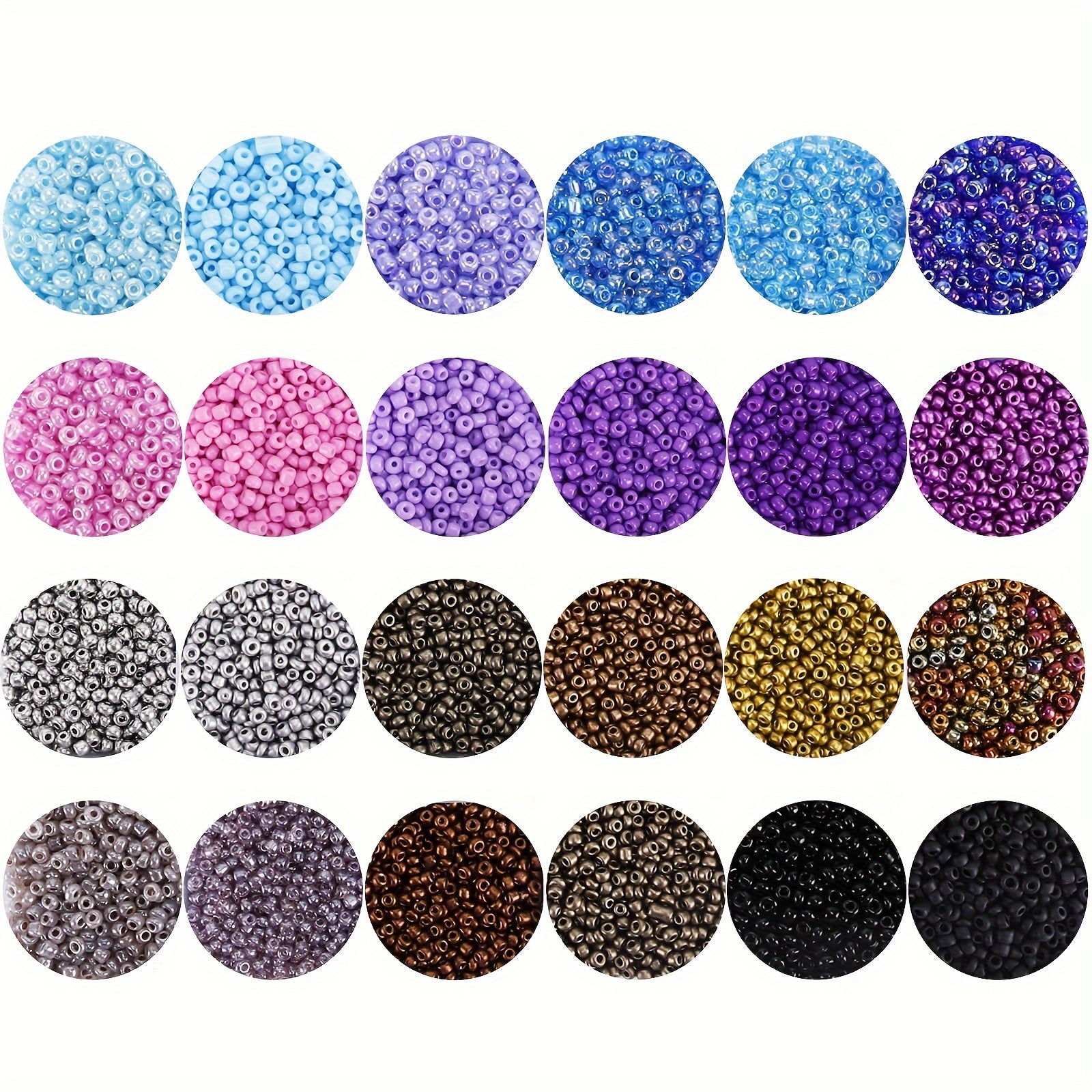 44000pcs 2mm 48 Colors Seed Beads + Storage Boxes for DIY Jewelry Making