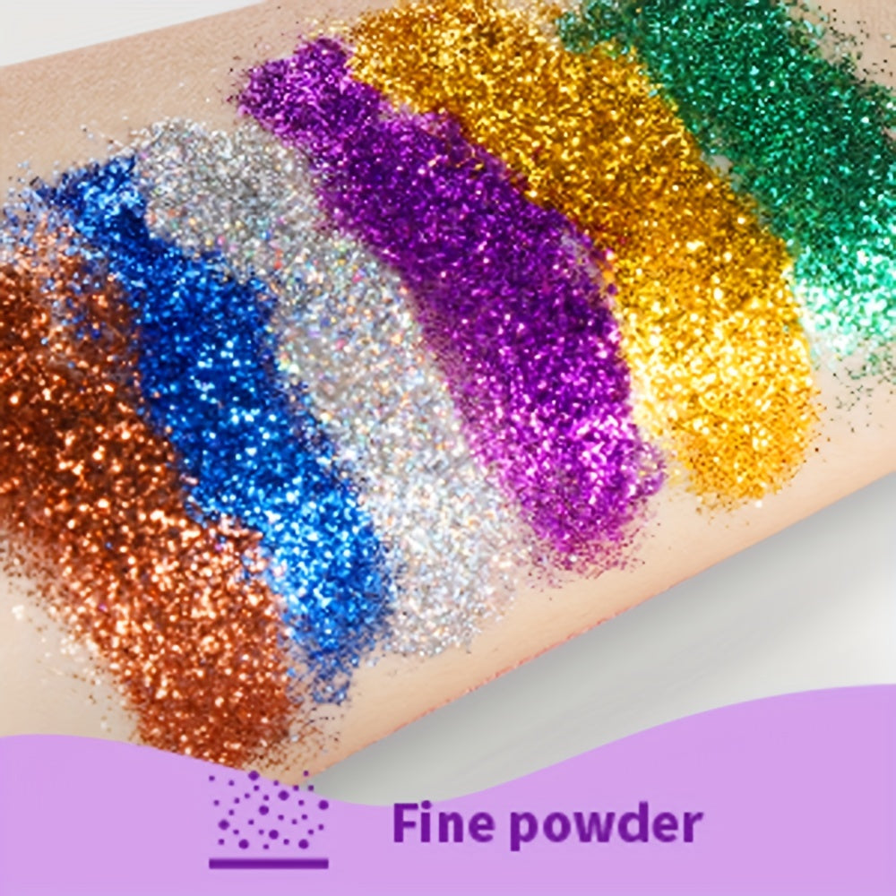 12Pc Glitter Shake Jar Set 17g 12 Colors DIY Crafts, Painting