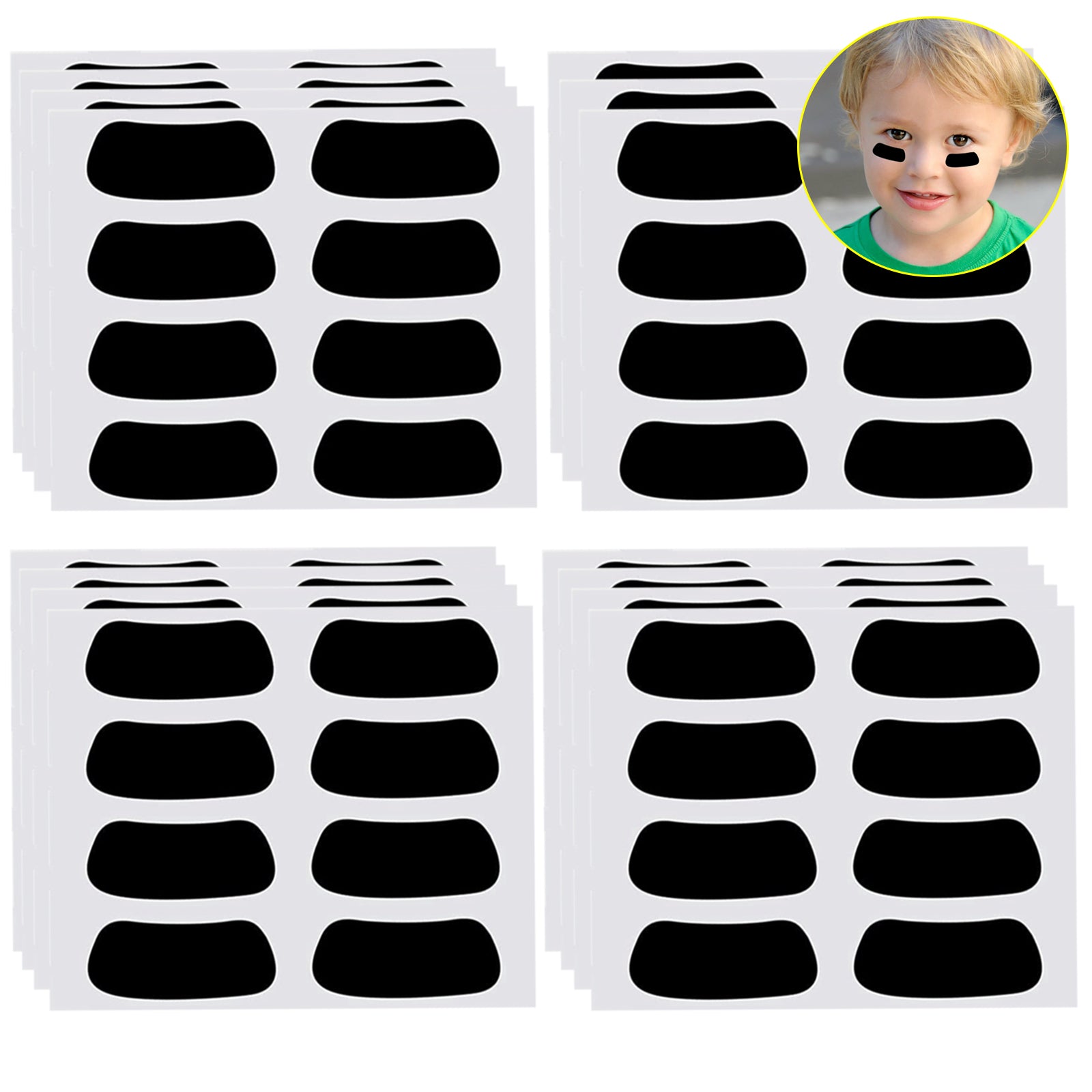 15 Eye Stickers Softball & Baseball Face Paint for Game Day