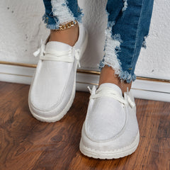 Women's Lace Up Lightweight Sneakers Low Top Shoes