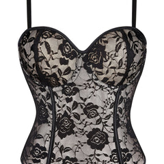 Floral Lace Shaping Cami Top Tummy Control Slimmer Underwear