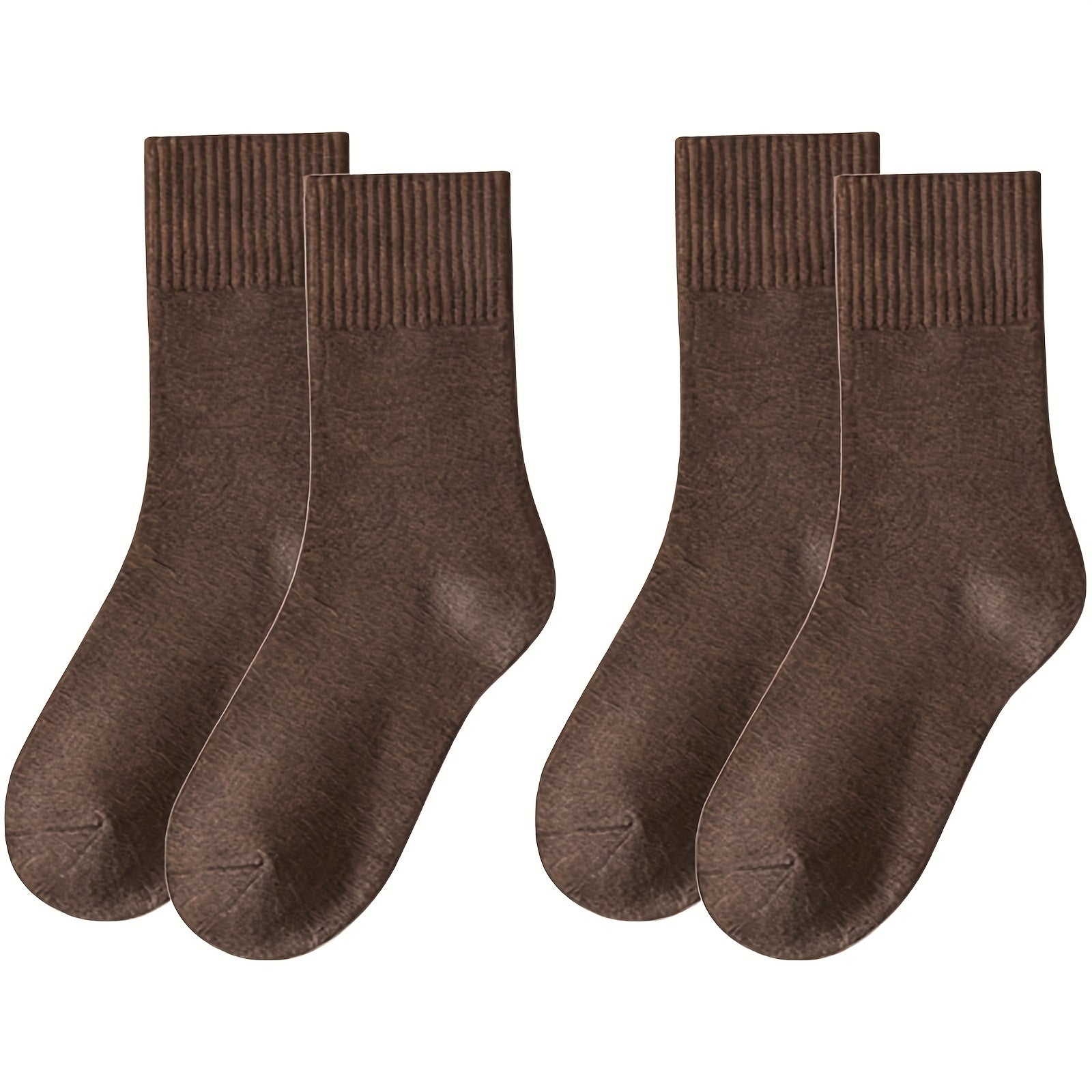 4 Pairs Women's Thickened Warm Fleece Cotton Socks