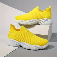 Women's Lightweight Knitted Running Shoes Breathable Low Top Sneakers