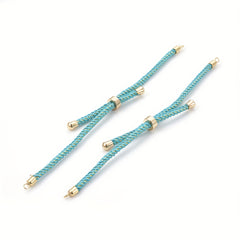 Adjustable Nylon Cord Slider With Brass Findings Mixed for DIY Bracelet Making