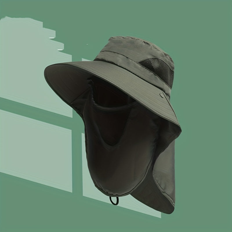 Men's Summer Sun Mask Cover Face Fisherman's Hat Sun Hat