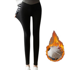 Fleece Lined Thermal Leggings High Waist Slim Fit Yoga Running Fitness Workout
