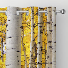 2pcs Trees Print Curtain For Home Decoration