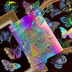 300pcs Holographic Resin Stickers Magic World Butterfly Theme