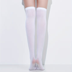 Rhinestone Thigh High Socks Lace Mesh Over The Knee Stockings