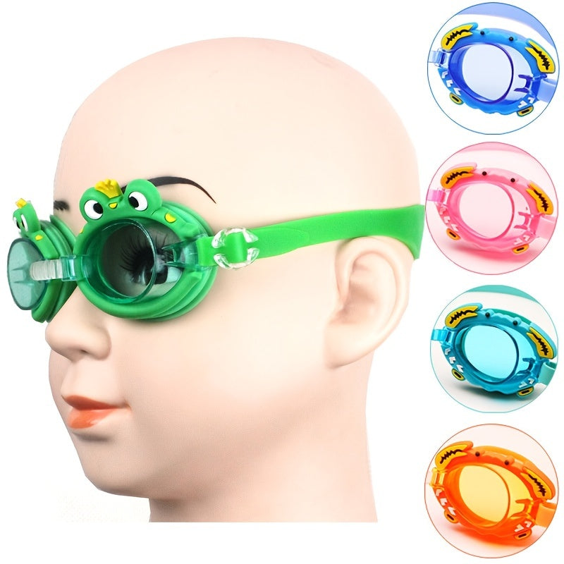 Girls Cartoon Swim Goggles - Waterproof and Adjustable