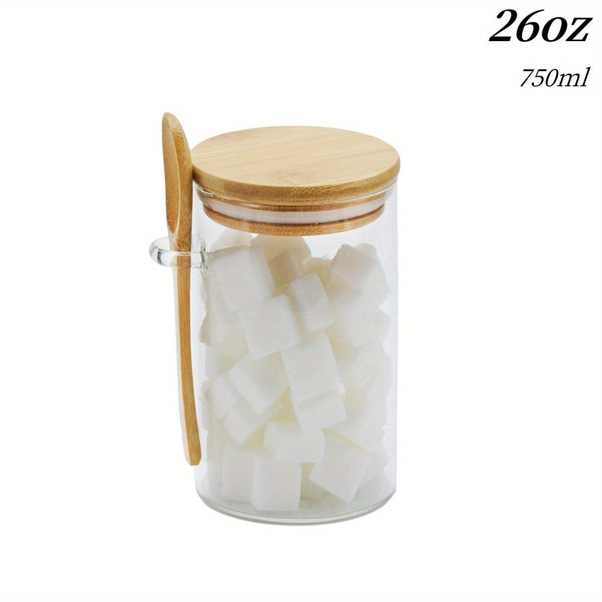 Glass Jars With Airtight Lids And Spoon Set