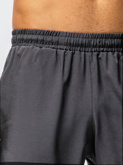 Men's Double Layer Stretch Sports Shorts - Summer Gym Workout
