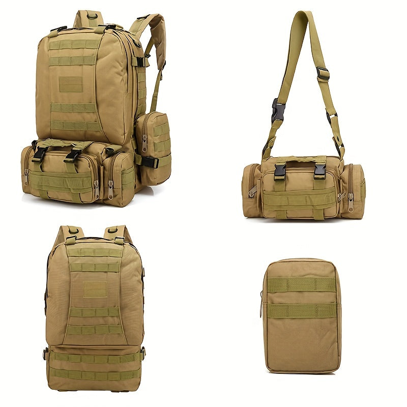 55L Camo Tactical Backpack for Camping Hiking Travel