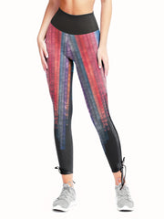 Yoga Drawstring Cropped Leggings High Waist Seamless Gym Pants