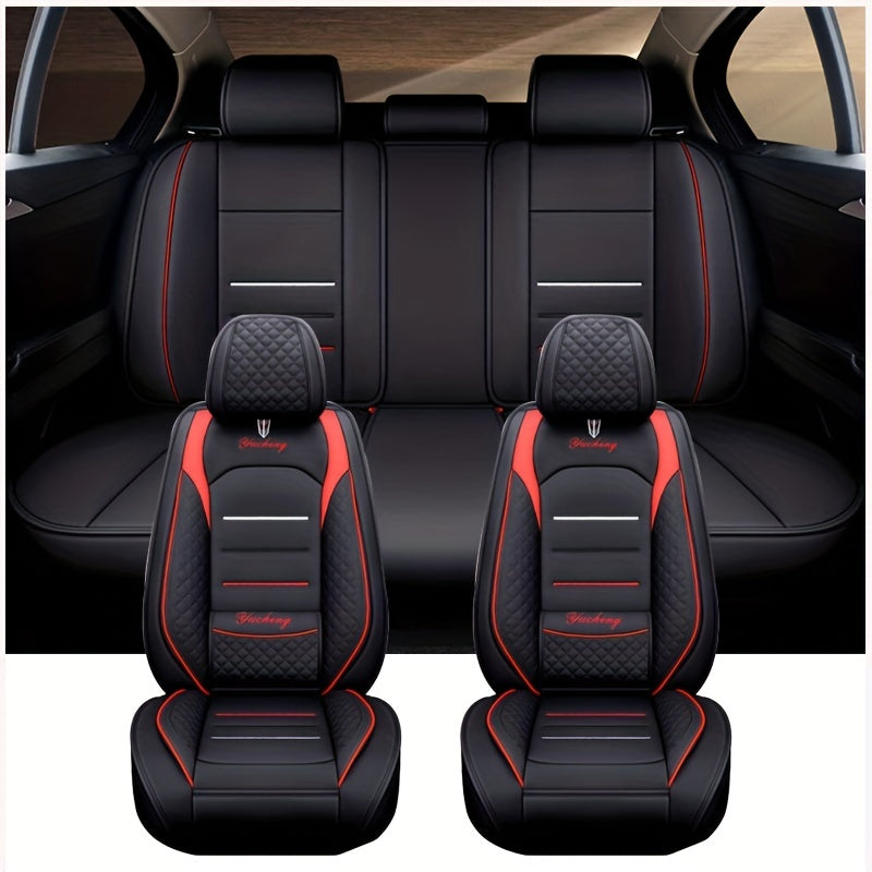 Universal Car Seat Cover Four Seasons PU Leather Wear Resistant Waterproof