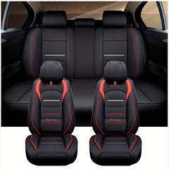 Universal Car Seat Cover Four Seasons PU Leather Wear Resistant Waterproof