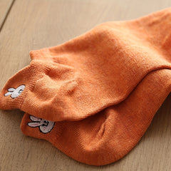 Animal Embroidery Socks Lightweight Ankle Stockings
