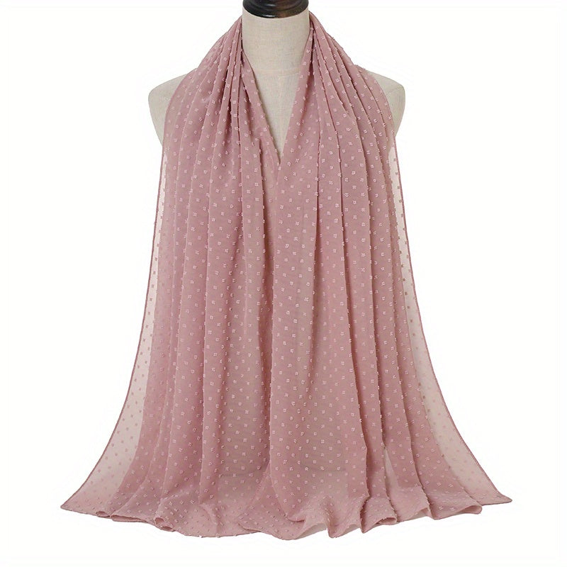 Solid Malaysia Bandana Shawl Soft Chiffon Scarf Sun Protective Headband Wrap