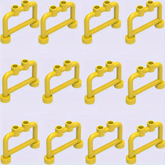 12pcs ABS Building Block Traffic Road Guardrail Set for DIY Animal Scene Play