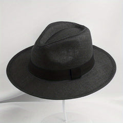 Vintage Jazz Fedora Cap Sun Hat Straw Hats Unisex Beach Hats