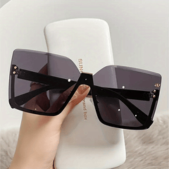 Oversized Rimless Sunglasses Gradient Glasses UV400