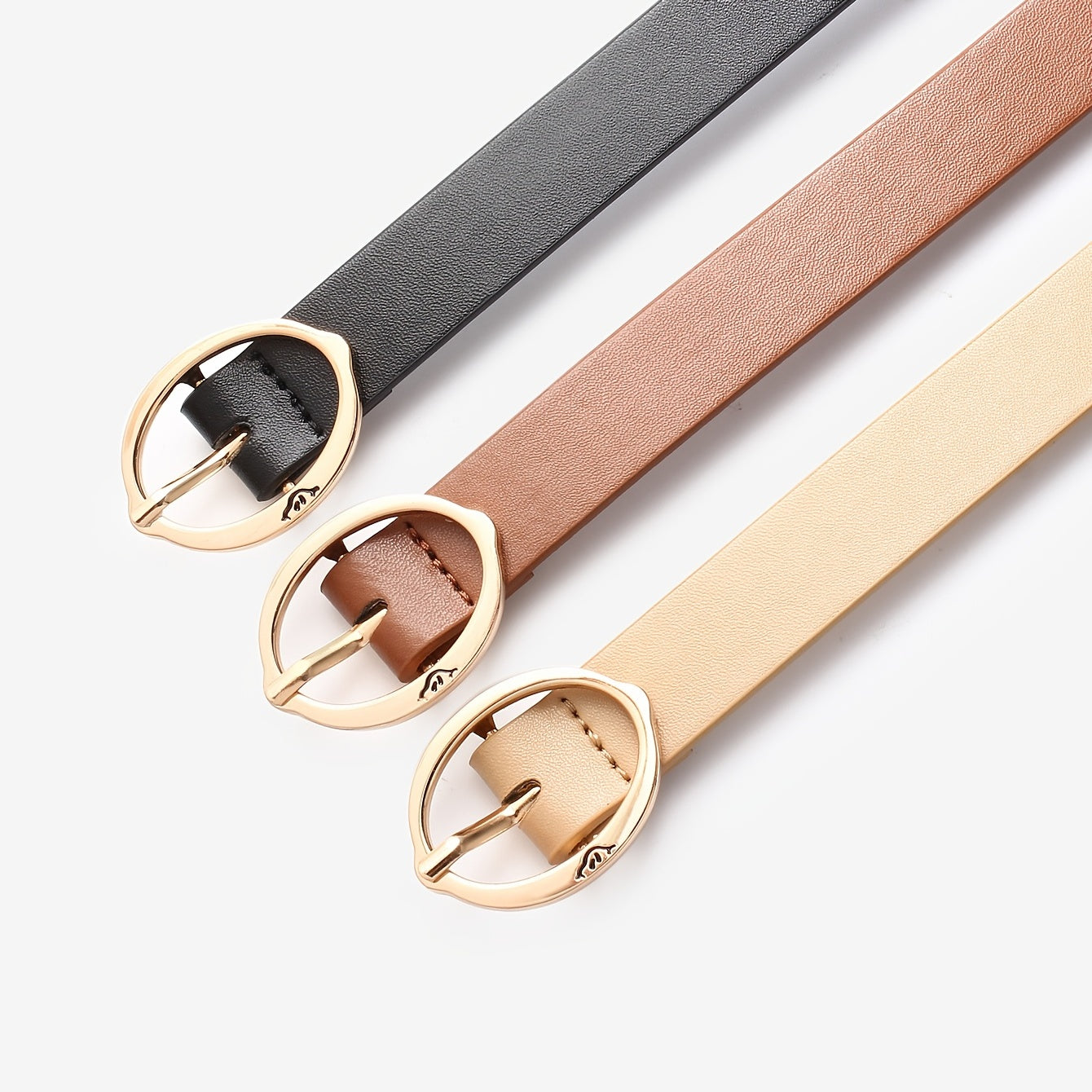 3pcs Classic PU Leather Casual Jeans Belts Girls Accessories