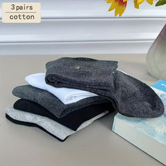 3 Pairs Men's Winter Crew Socks Thick Soft Business Sock