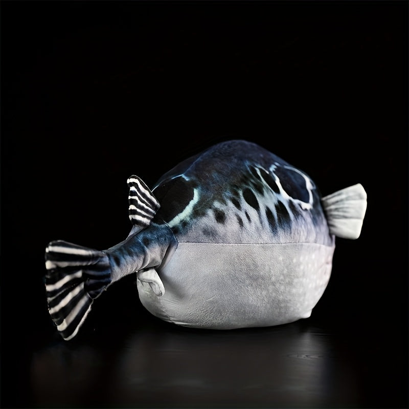 Realistic Puffer Fish Plush Toy Soft Stuffed Animal with Unique Texture