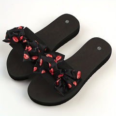 Women's Bowknot Slides Flatform Beach Shoes