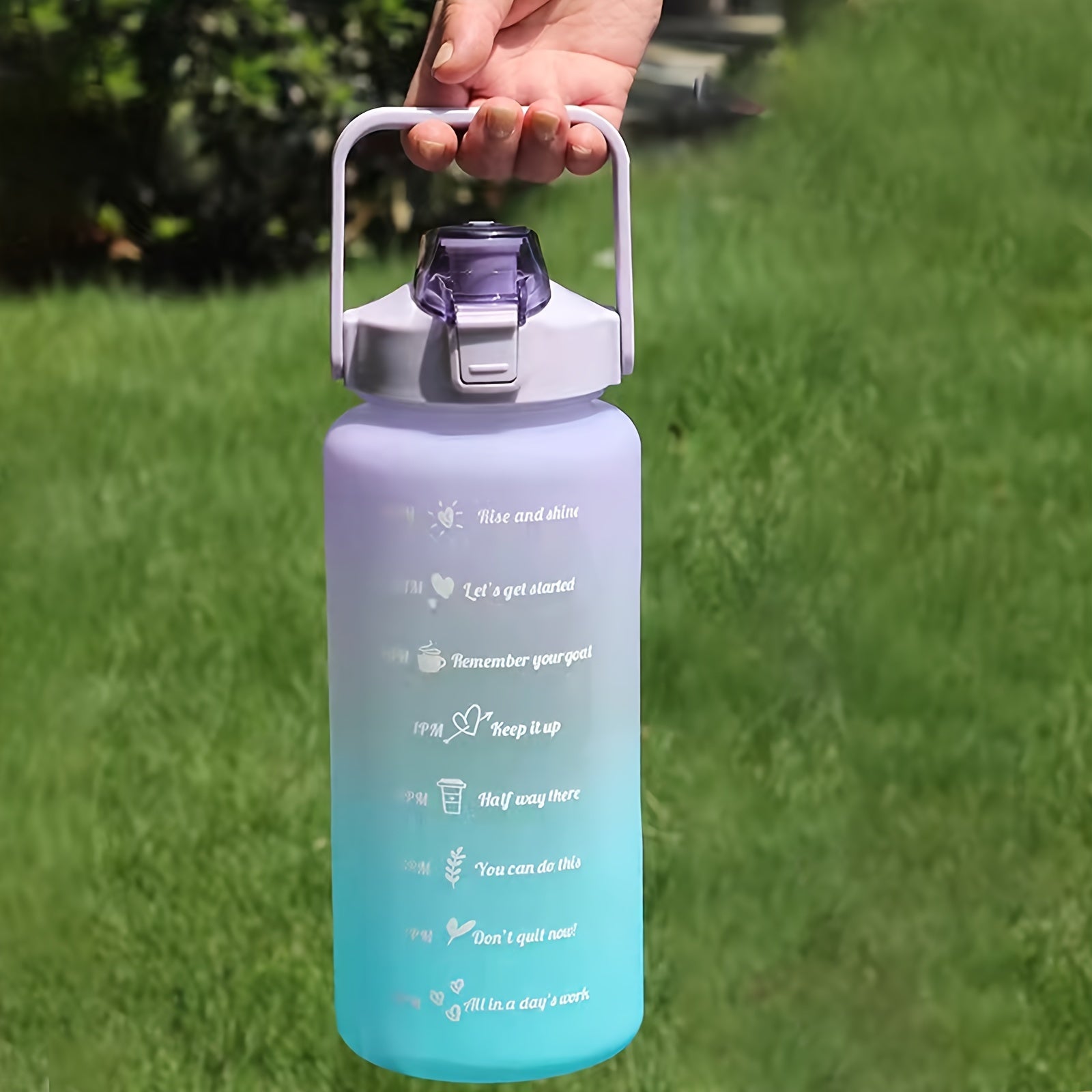 Gradient Sports Water Cup 2000ml Portable Leakproof Bottle With Time Marker