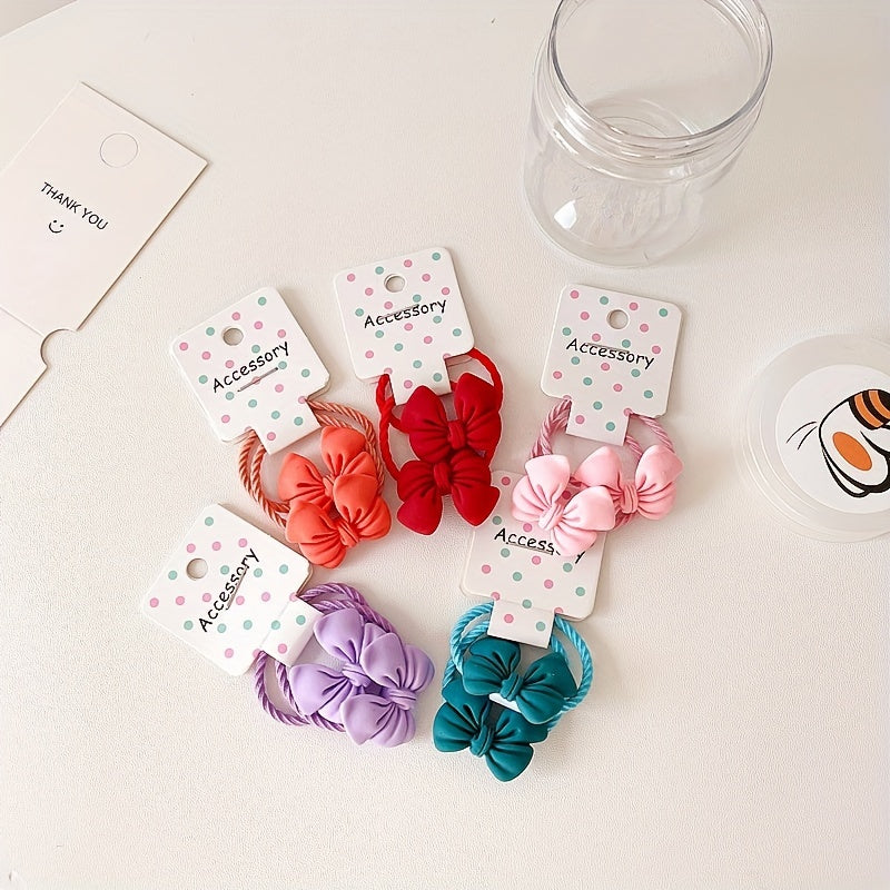 Bow Hair Ties Hair Bands Set Gift For Baby Girls