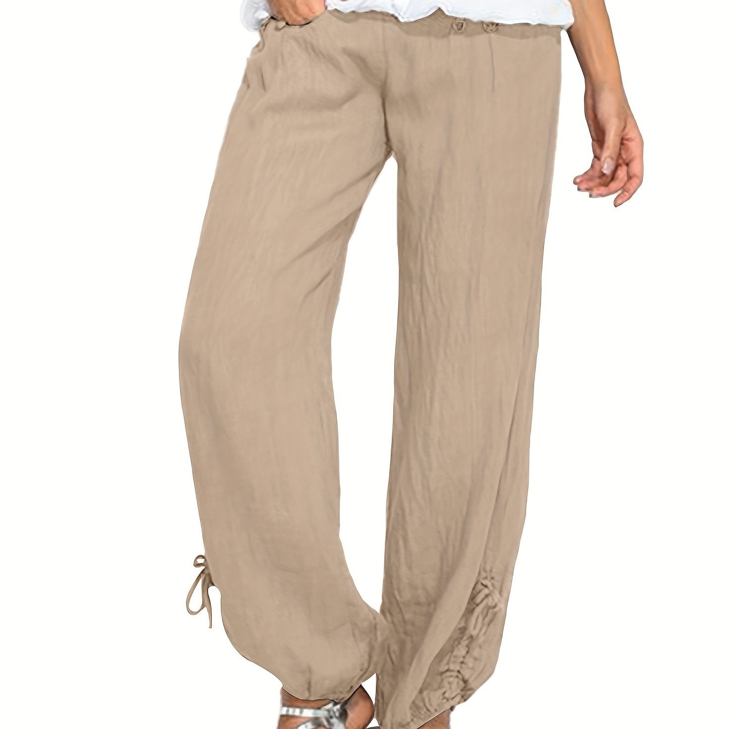 Women's Wide Leg Casual Pants with Pockets