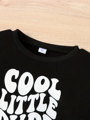 Toddler Kid's LITTLE DUDE Thermal Sweatshirt Long Sleeve Top
