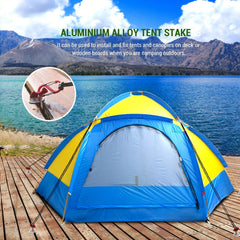 Aluminum Fishbone Tent Nails with Wood Spring and Hook Clip