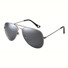 Classic Aviator Sunglasses Large Metal Frame Couple Style Polarized Glasses