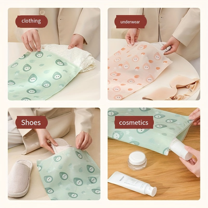 Travel Seal Storage Bags Resealable Slider Closure Roll Compression