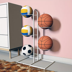 Carbon Steel Ball Storage Rack Basketball Display Stand
