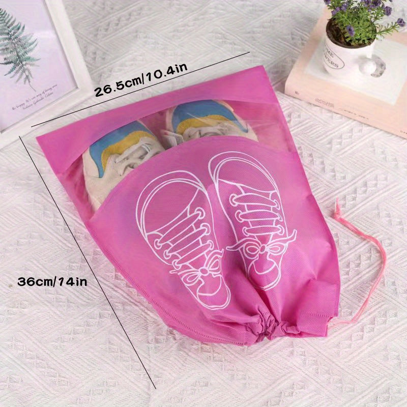 Drawstring Shoe Storage Bag Portable Clear Towel Bag