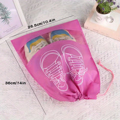 Drawstring Shoe Storage Bag Portable Clear Towel Bag